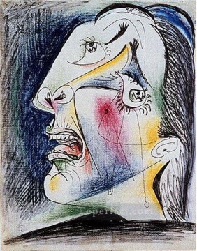 La femme qui pleure 0 1937 Cubist Oil Paintings
